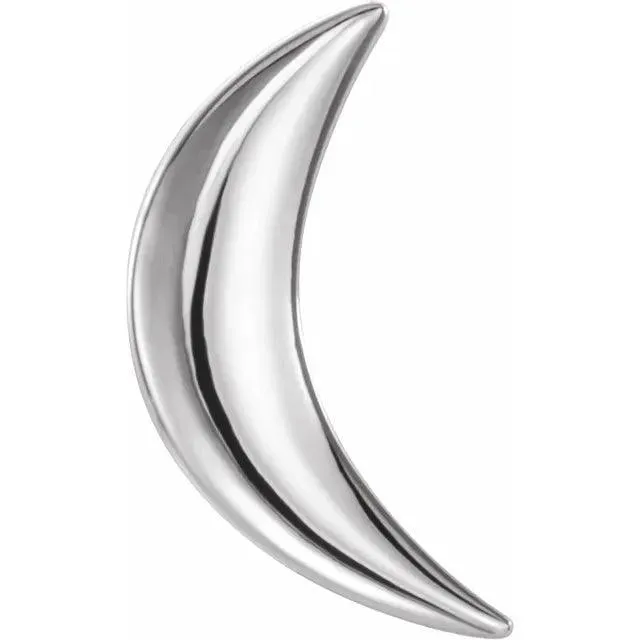 Gold Crescent Moon Studs