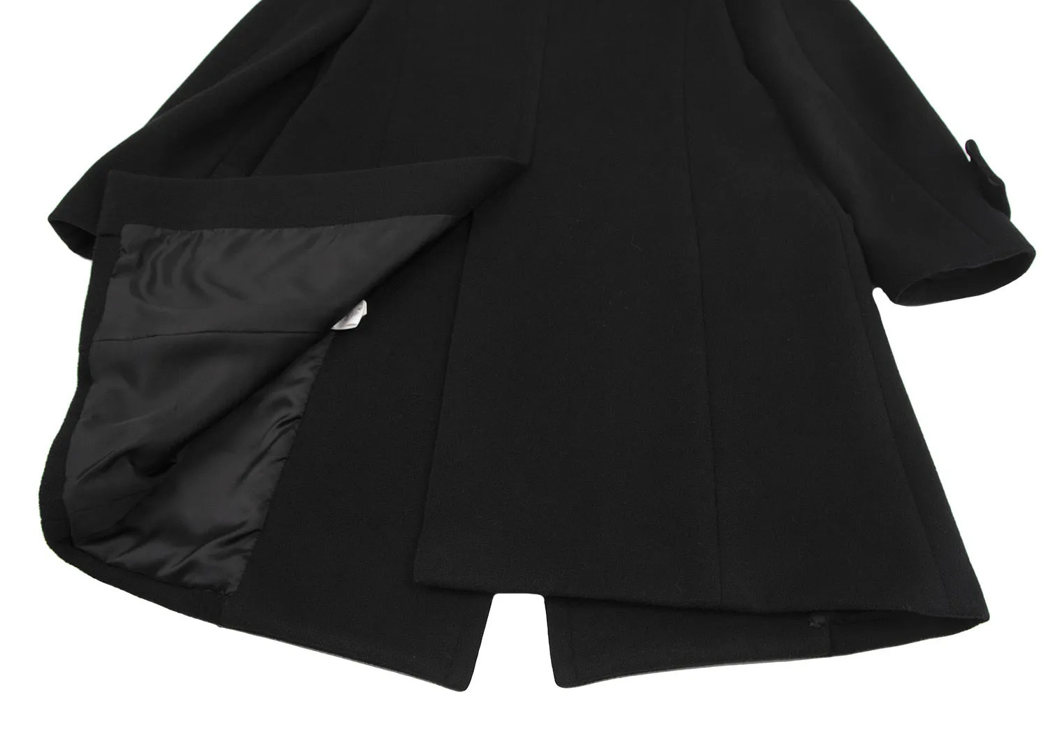 green JAPAN. Black Wool Double Button Coat