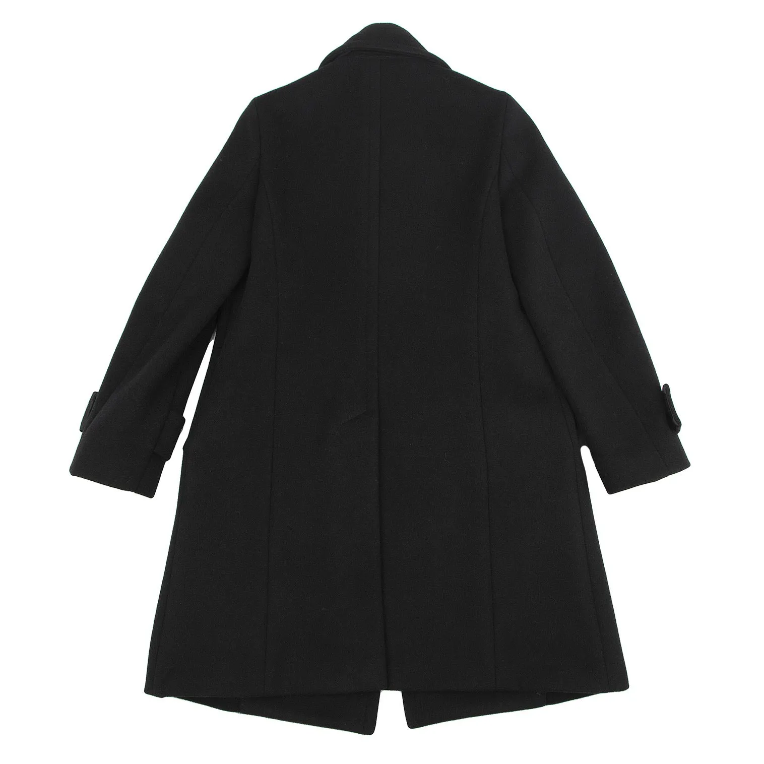 green JAPAN. Black Wool Double Button Coat