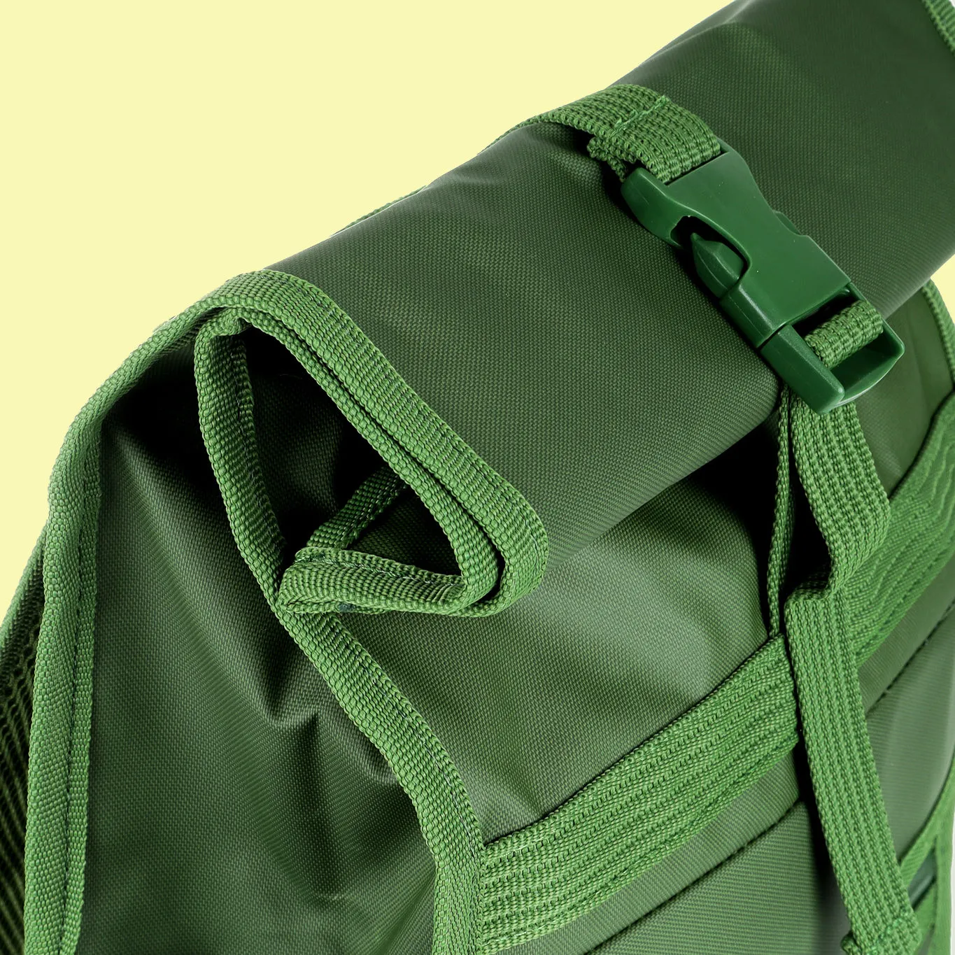 Green Mini Rolltop Backpack Eco Monochrome
