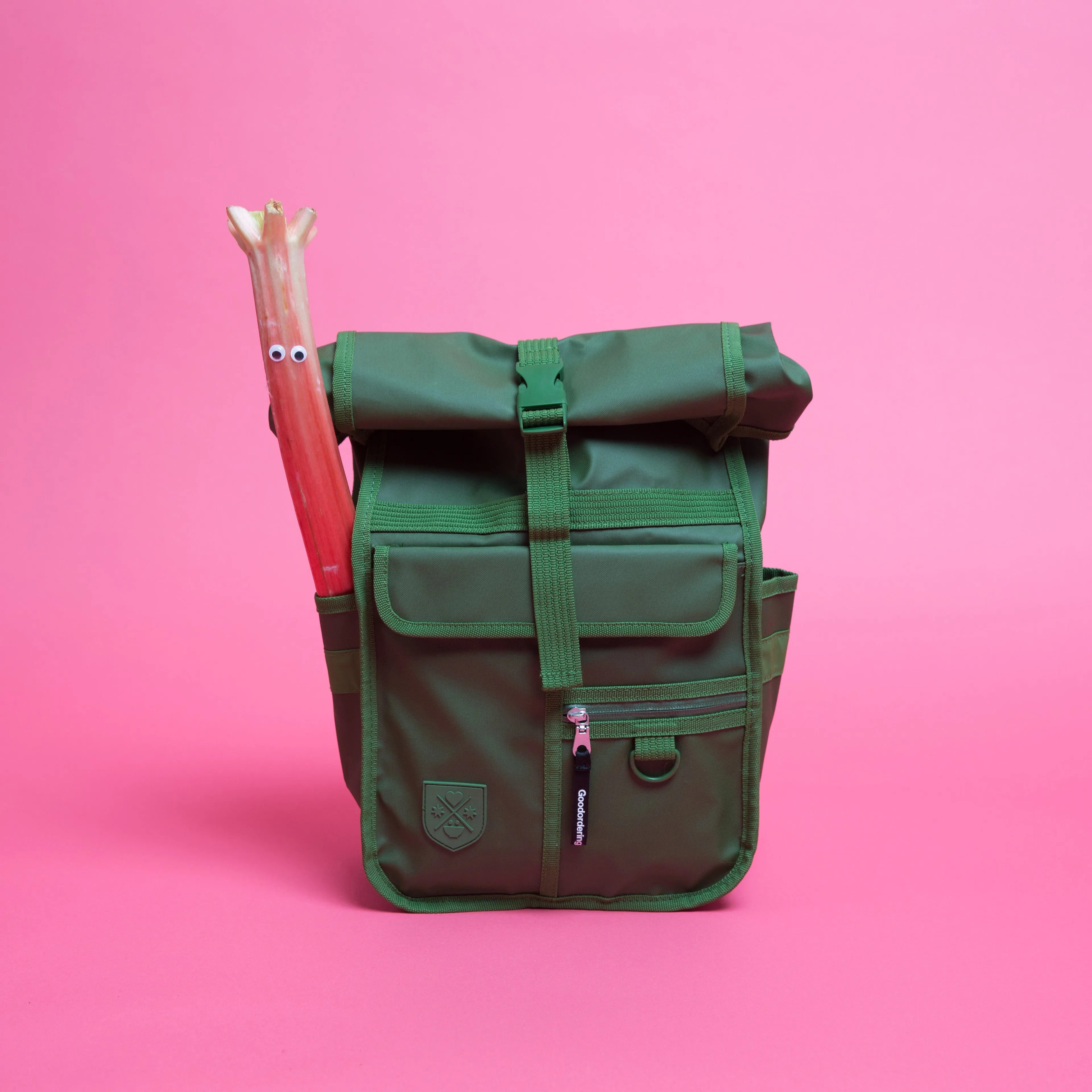 Green Mini Rolltop Backpack Eco Monochrome