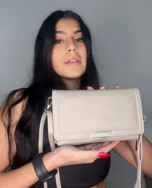 Grey Crossbody Wallet Bag 9