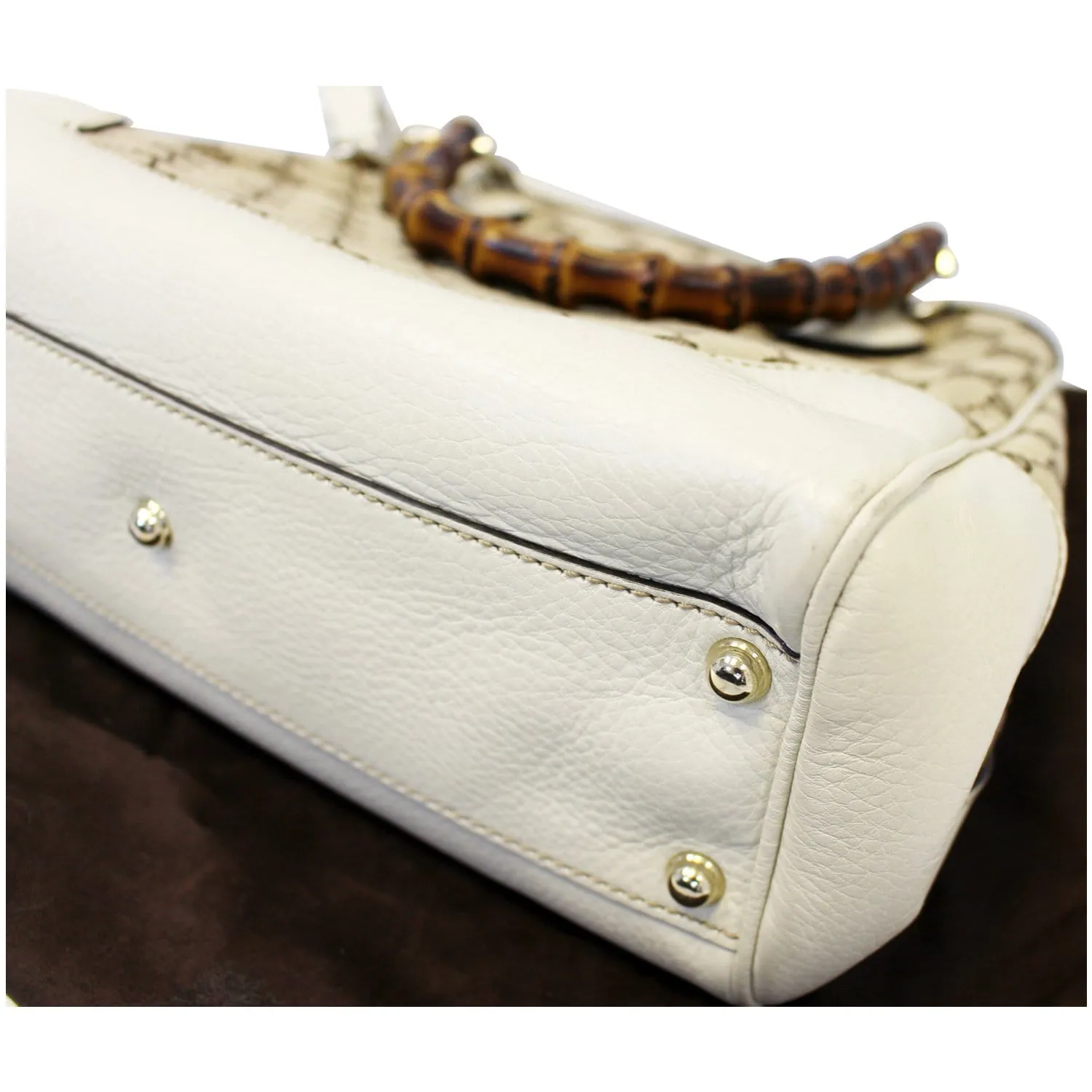 GUCCI Bamboo Diana GG Canvas 2Way Shoulder Handbag