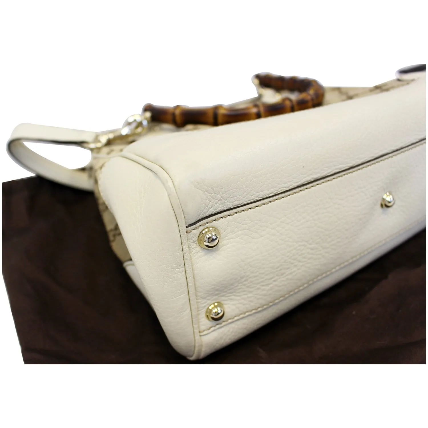 GUCCI Bamboo Diana GG Canvas 2Way Shoulder Handbag