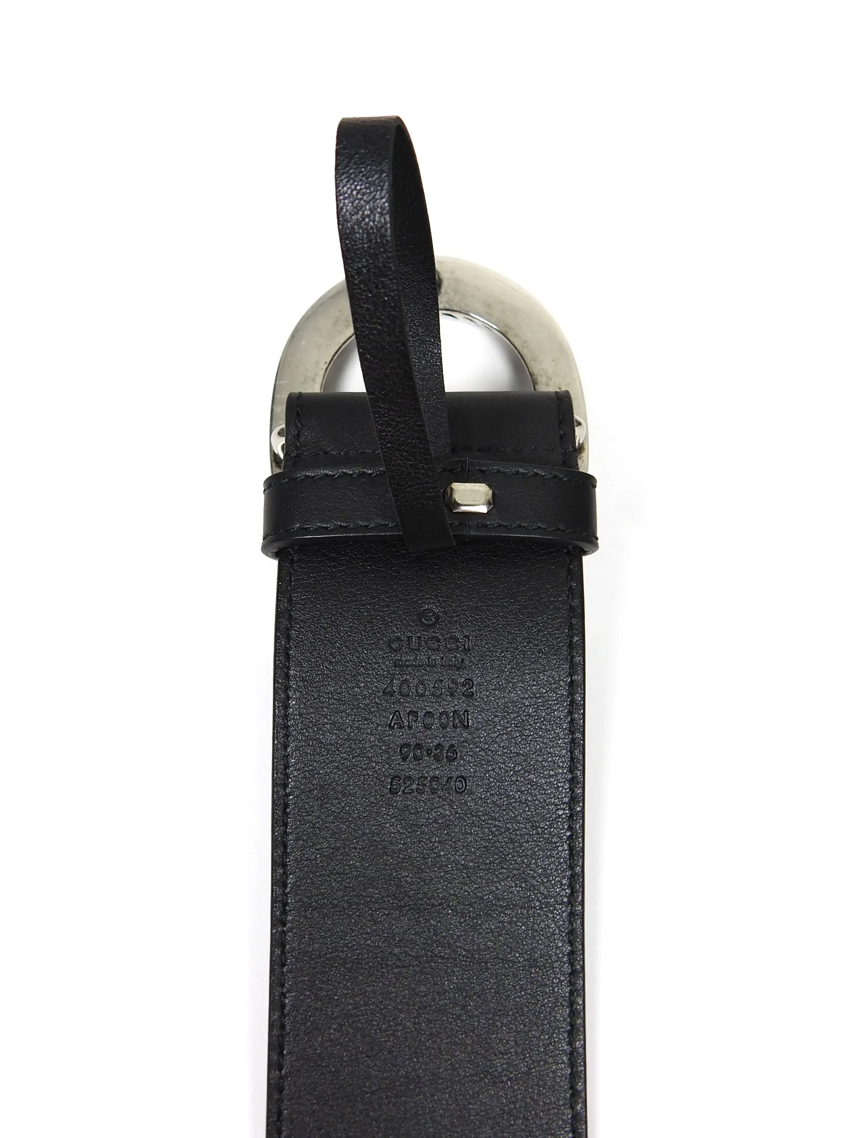Gucci Black Leather Dionysus Belt Size 90