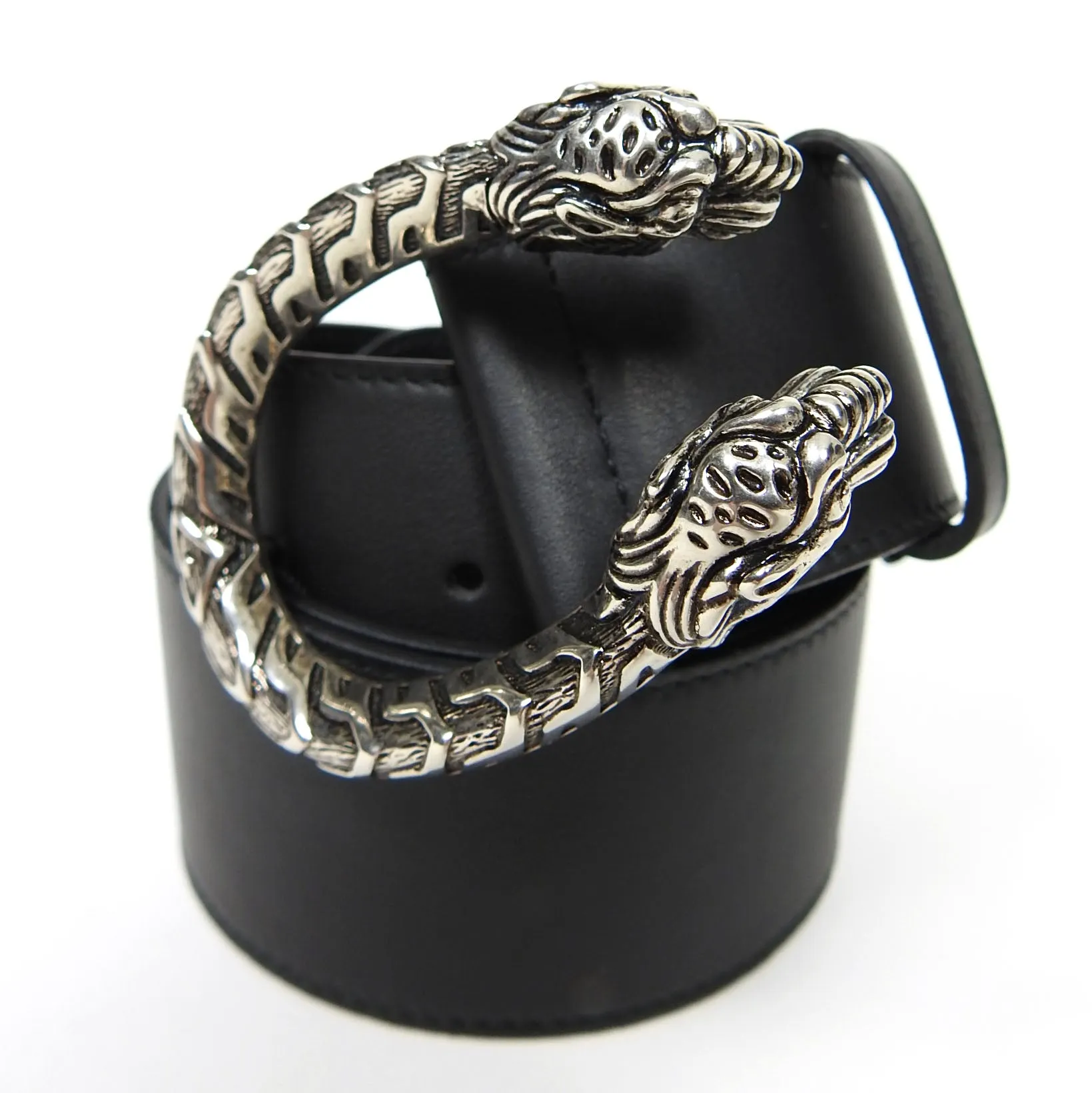 Gucci Black Leather Dionysus Belt Size 90