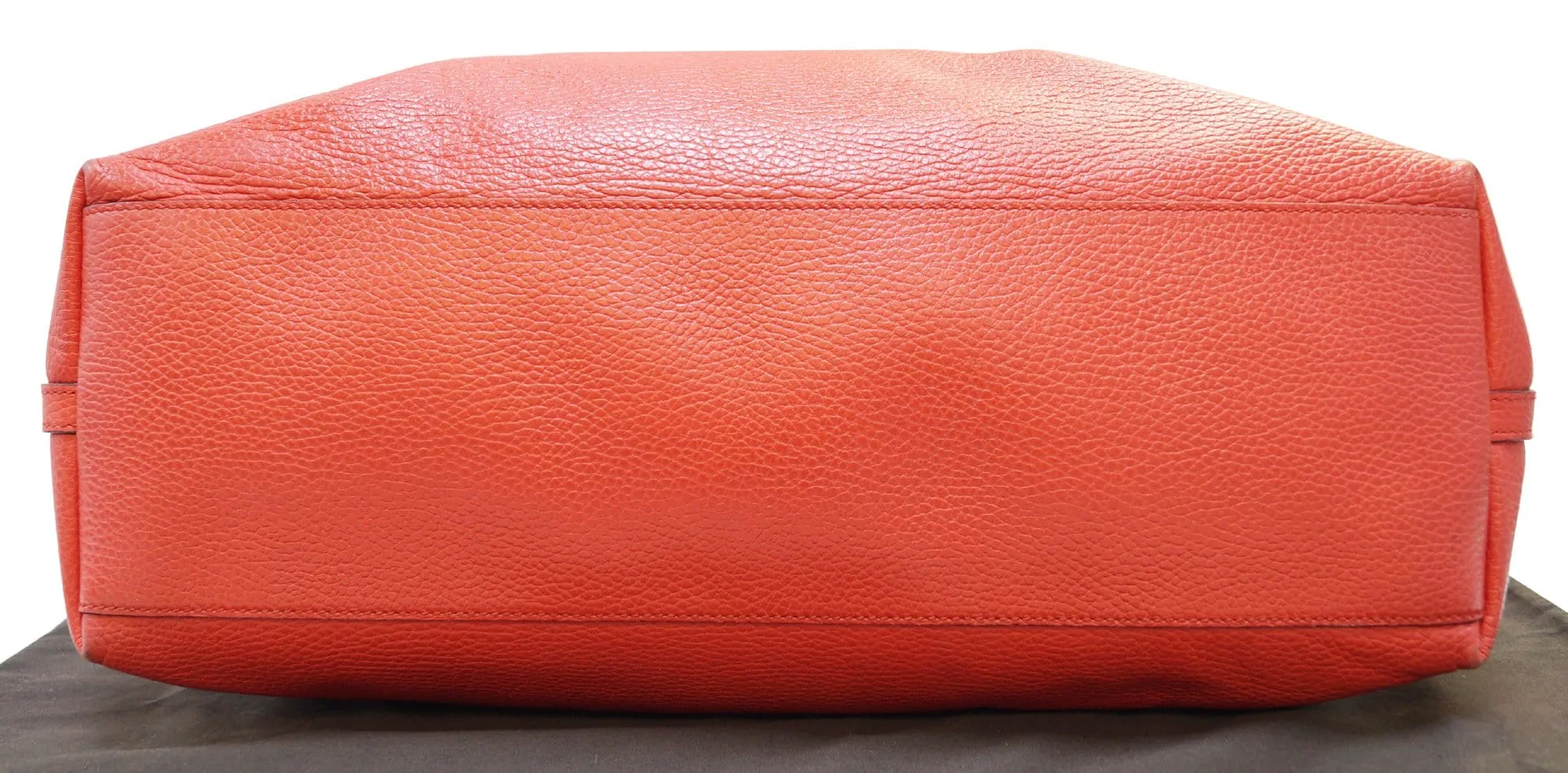 GUCCI Calfskin Large Braided Handle Gifford Tote Bag Red