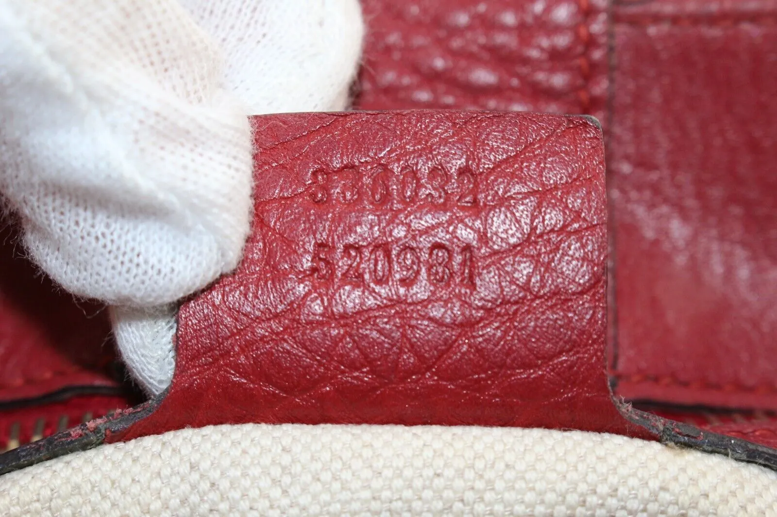 GUCCI Dark Red Bambooo Shooper Tote Leather Medium 2way 3GK1226K