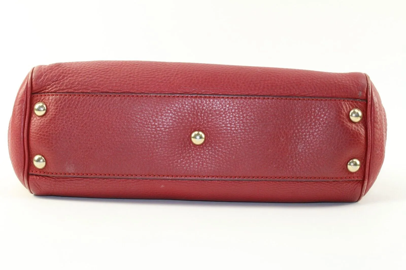 GUCCI Dark Red Bambooo Shooper Tote Leather Medium 2way 3GK1226K