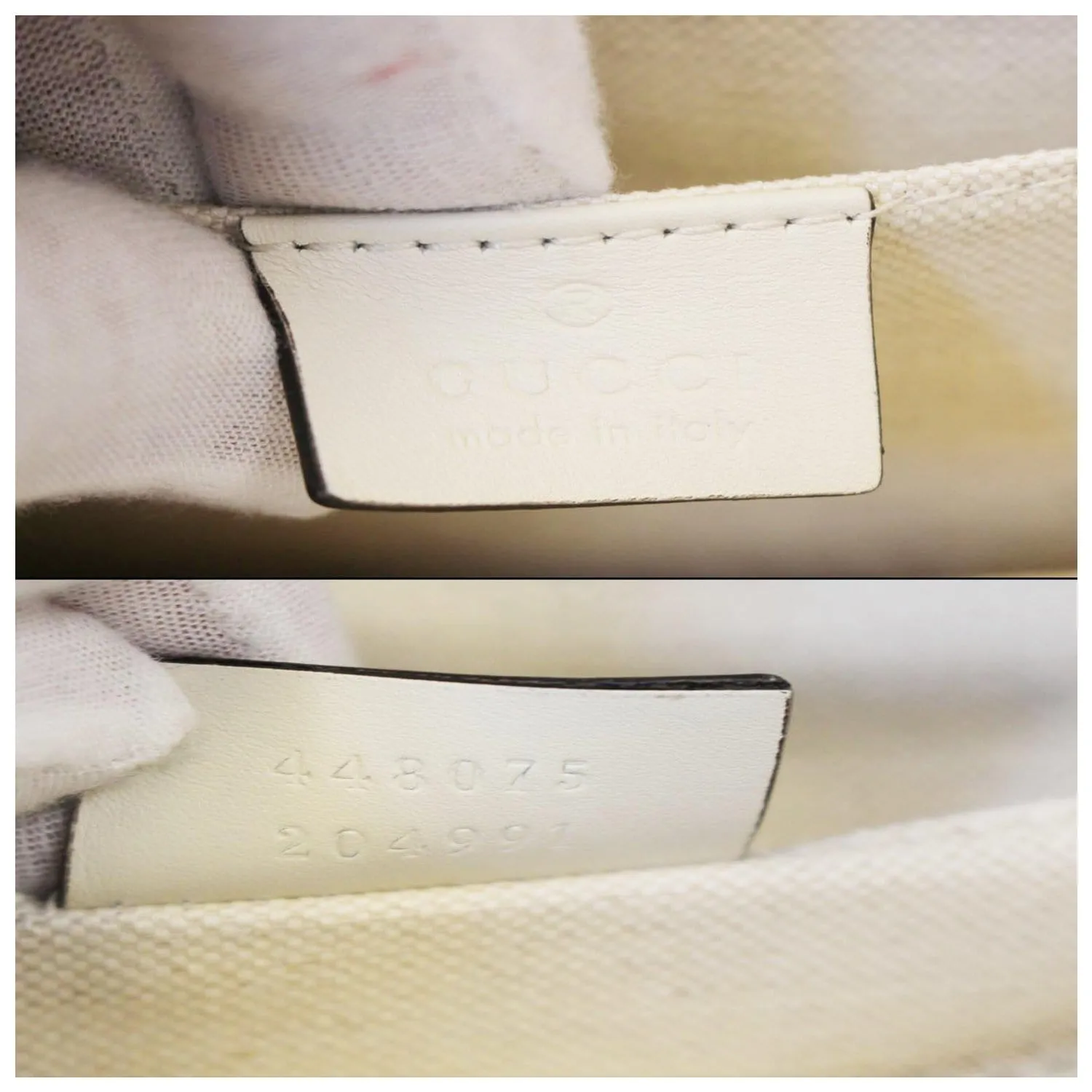 GUCCI Dionysus Medium Leather Top Handle Bag White