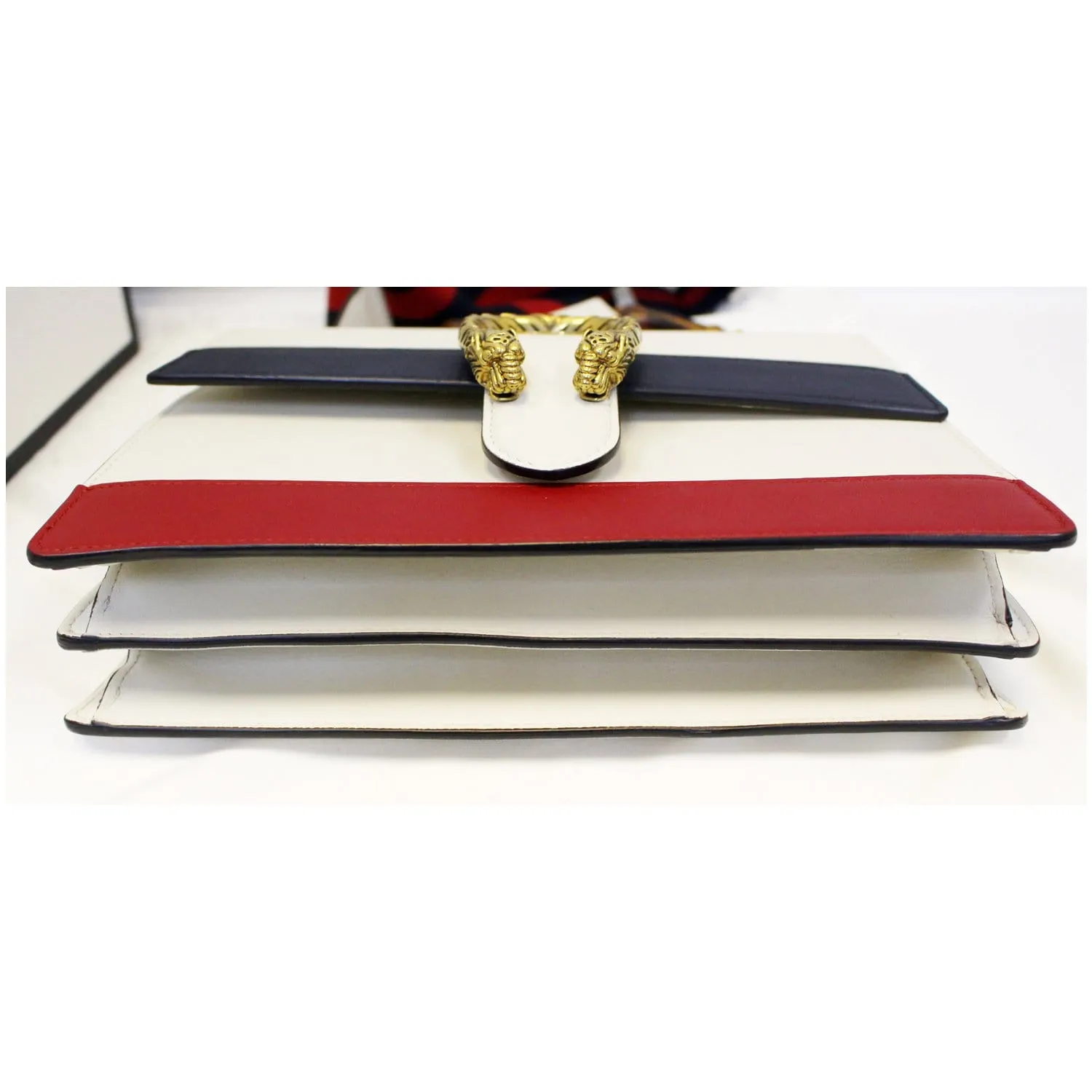 GUCCI Dionysus Medium Leather Top Handle Bag White