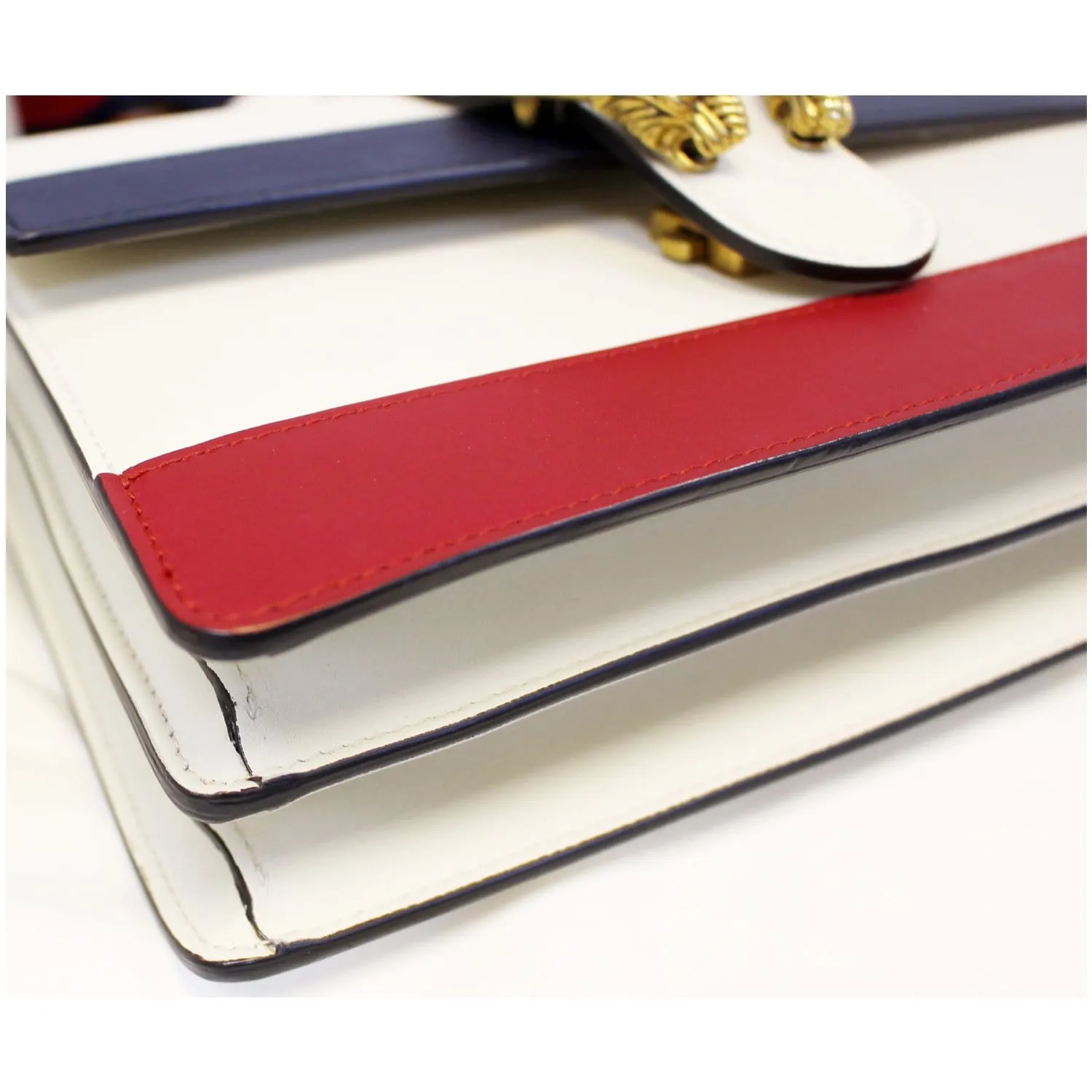 GUCCI Dionysus Medium Leather Top Handle Bag White