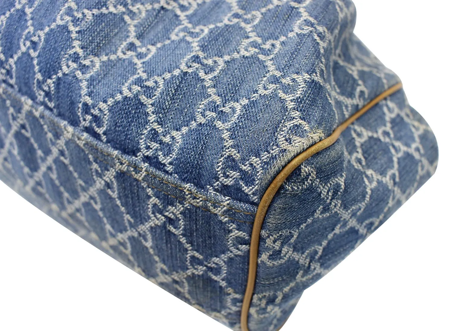 GUCCI GG Blue Denim Sukey Tote Shoulder Bag Gucci Sukey