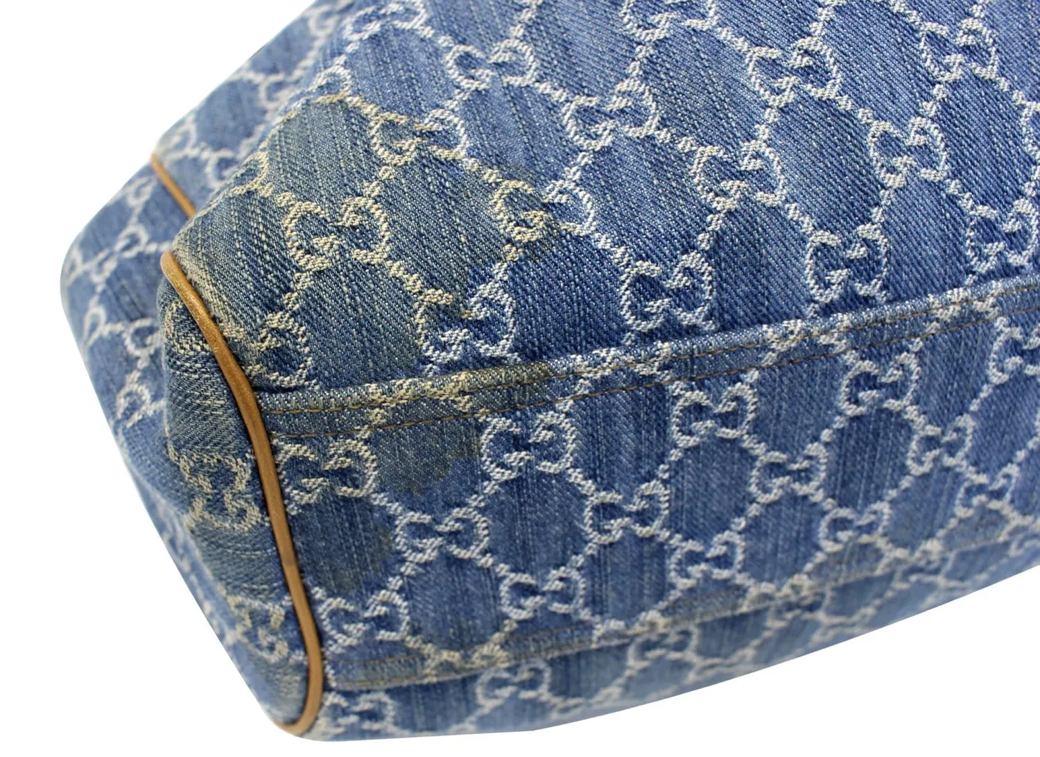 GUCCI GG Blue Denim Sukey Tote Shoulder Bag Gucci Sukey