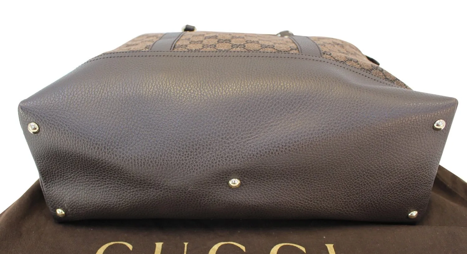 GUCCI GG Canvas 327793 Dark Brown Shoulder Handbag