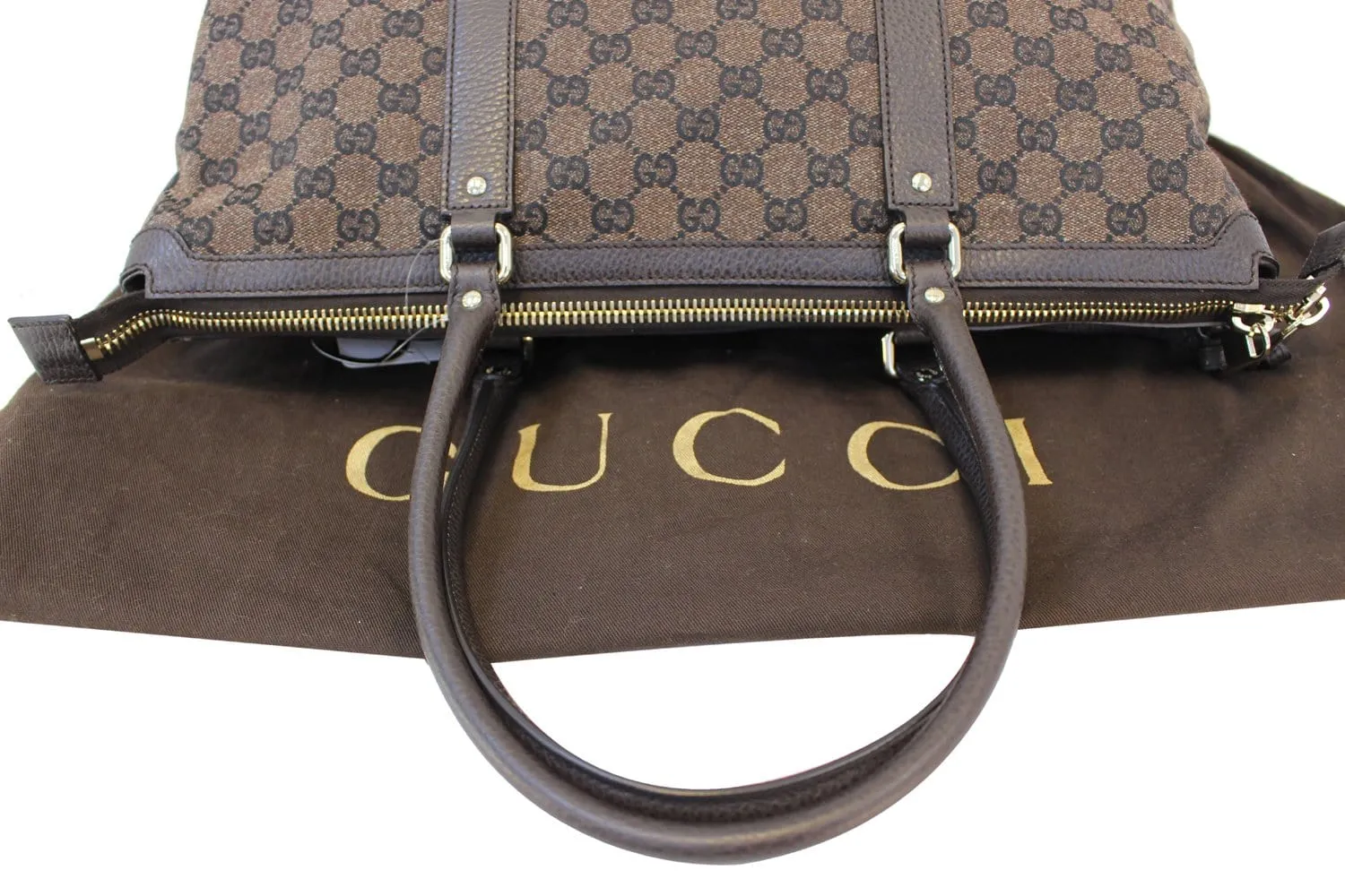 GUCCI GG Canvas 327793 Dark Brown Shoulder Handbag