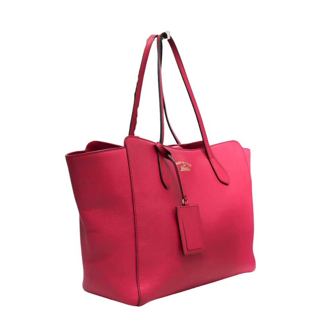 GUCCI LEATHER SWING MEDIUM TOTE