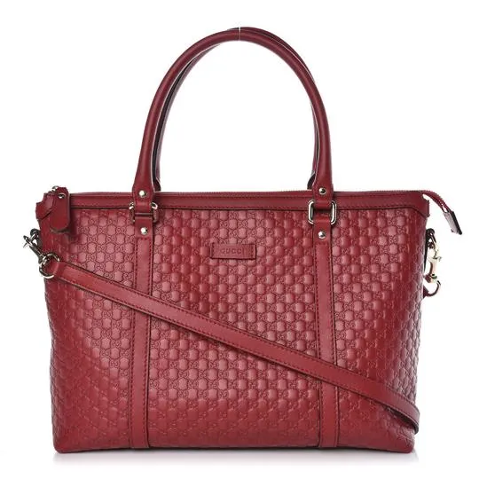 Gucci Microguccissima Convertible Tote in Red