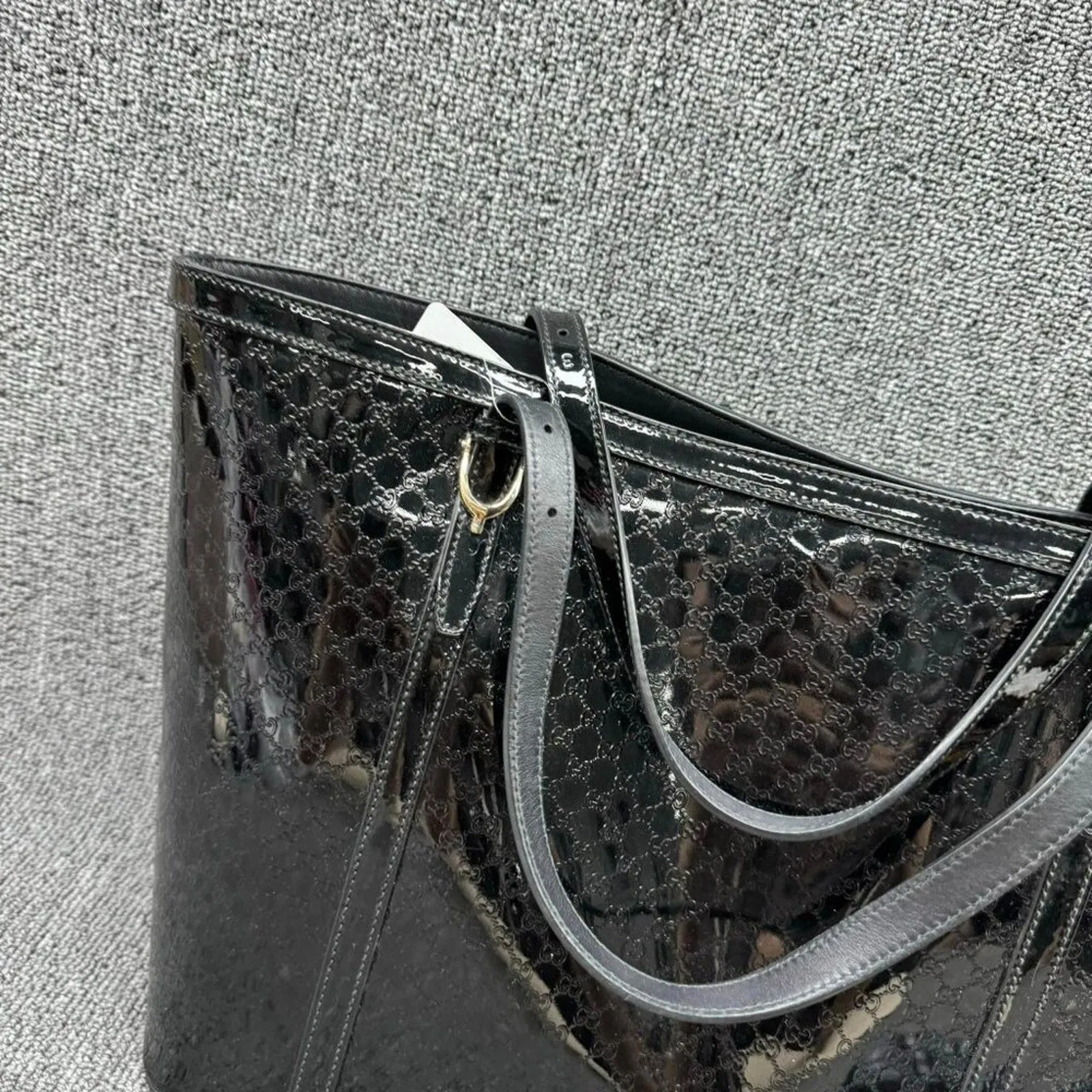 Gucci Patent Leather Tote Bag