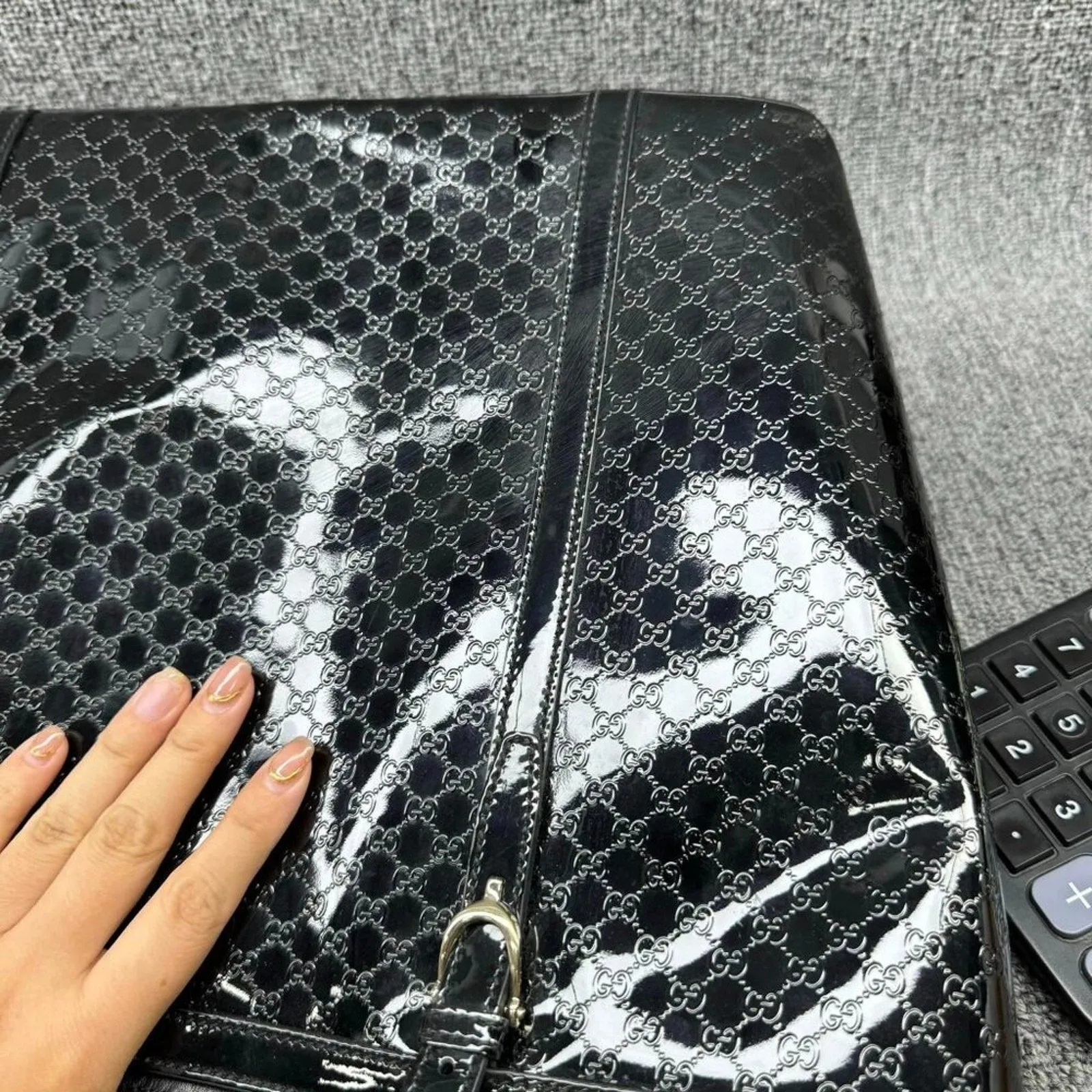 Gucci Patent Leather Tote Bag