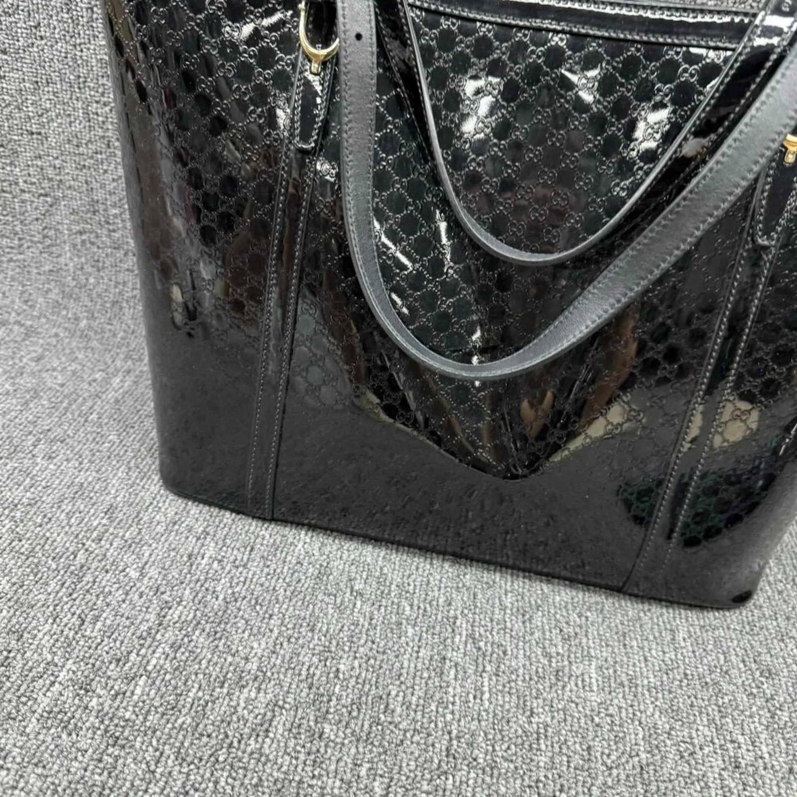 Gucci Patent Leather Tote Bag