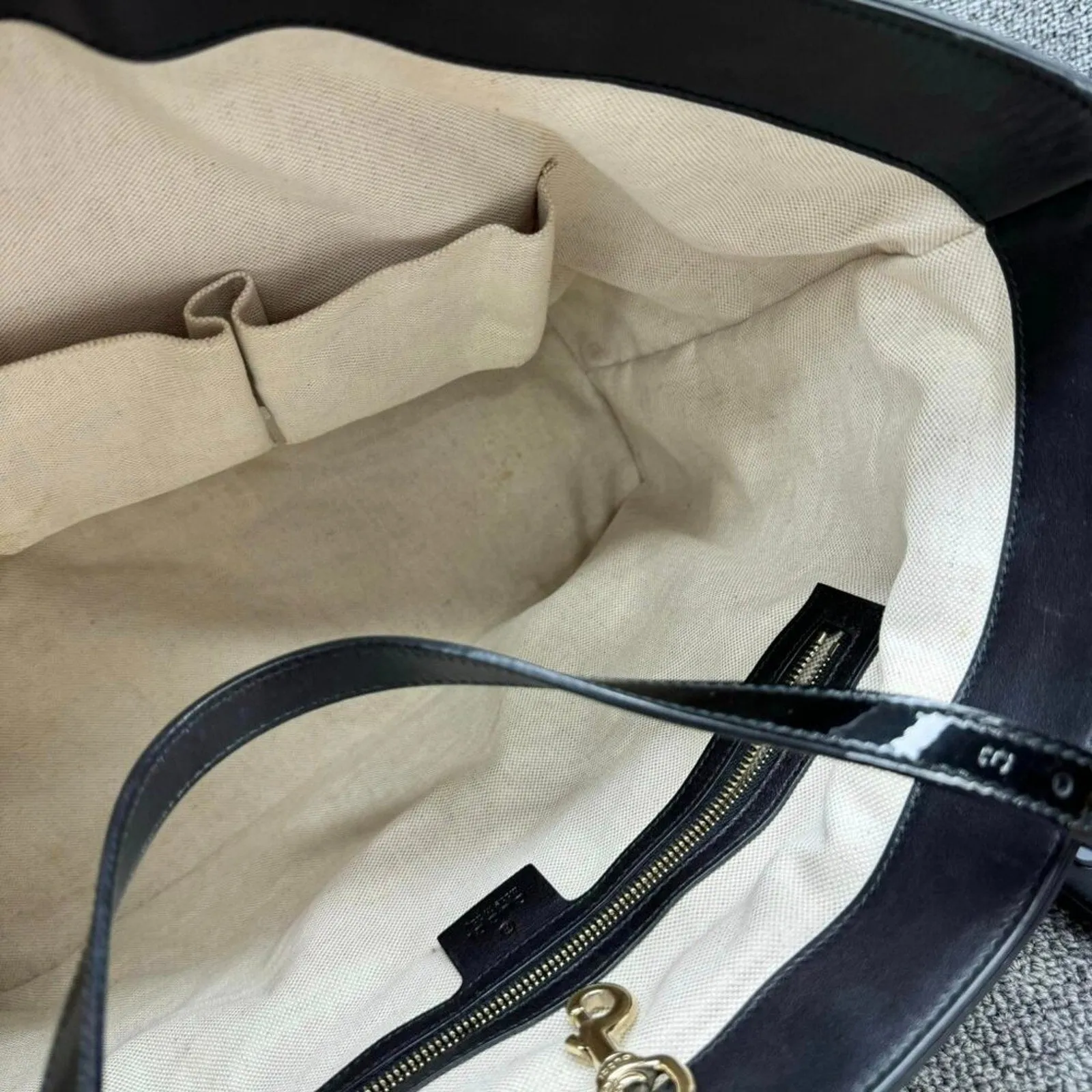 Gucci Patent Leather Tote Bag