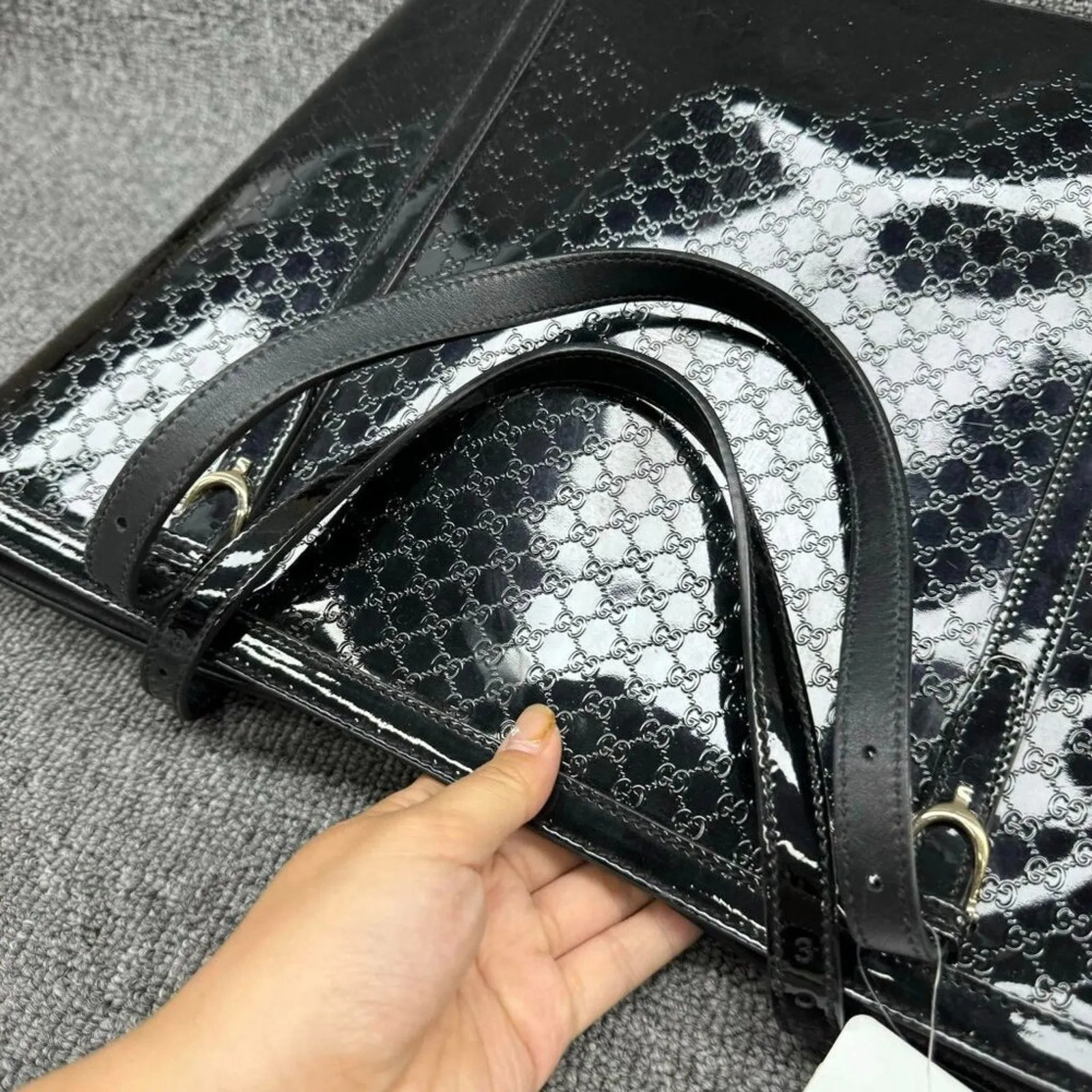 Gucci Patent Leather Tote Bag