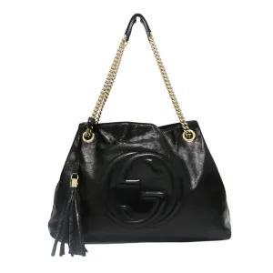 GUCCI SOHO HOBO PATENT LEATHER TOTE