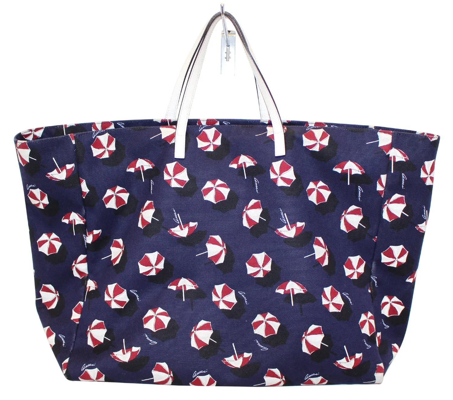 Gucci XL Canvas Umbrella Parasol Print Carry All Purse Tote Bag 286198