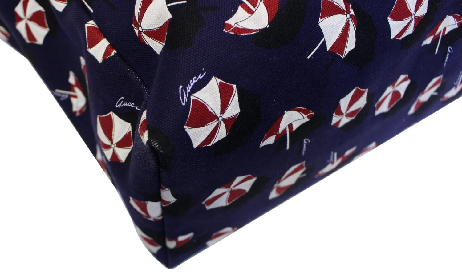 Gucci XL Canvas Umbrella Parasol Print Carry All Purse Tote Bag 286198