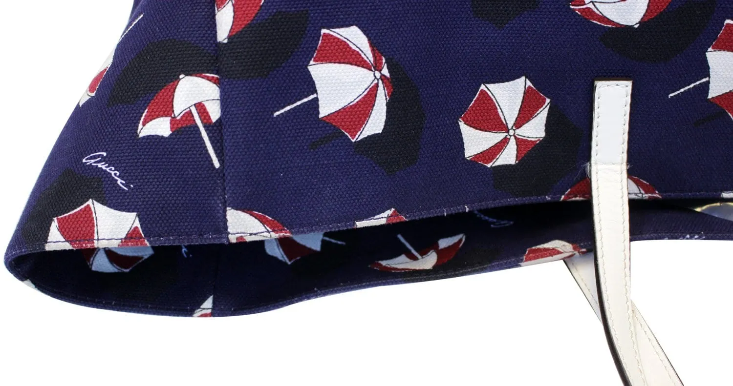 Gucci XL Canvas Umbrella Parasol Print Carry All Purse Tote Bag 286198