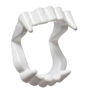 Halloween 6 Pk White Fangs Vampire Fake Teeth