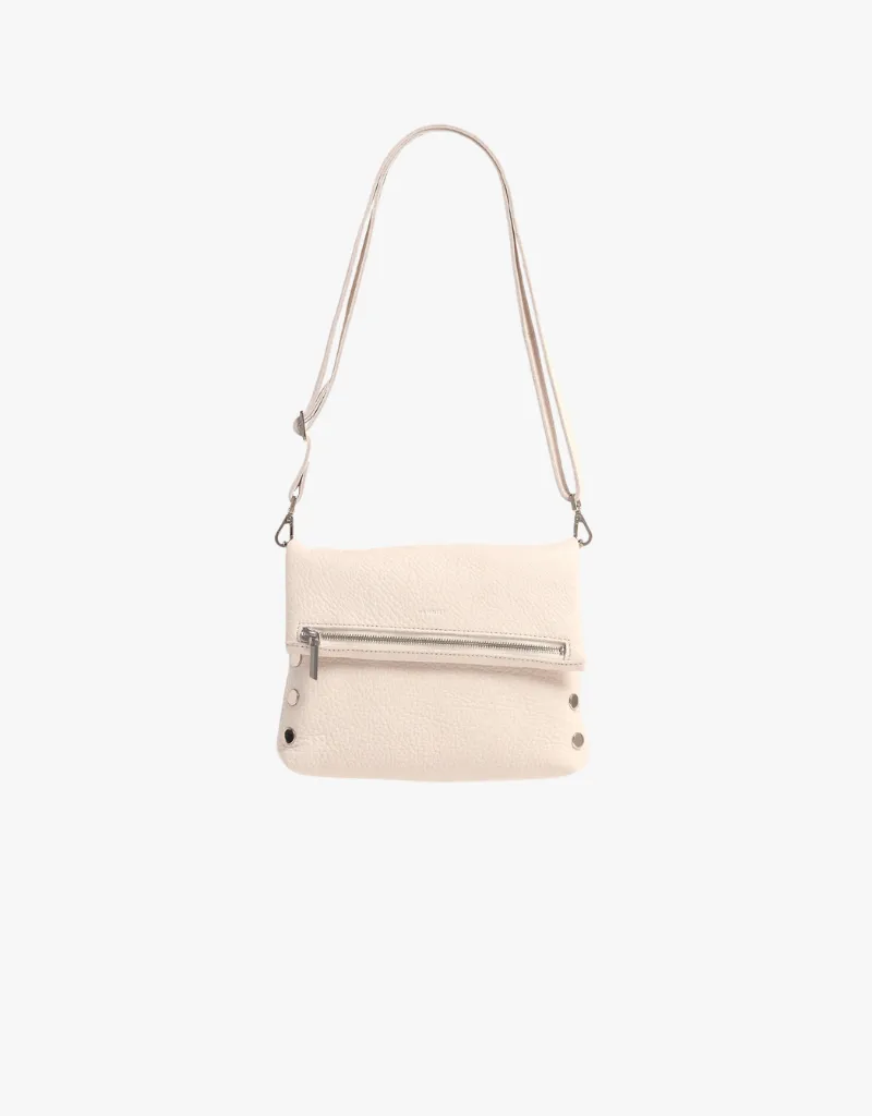Hammitt VIP Medium Crossbody Clutch in Calla Lily White & Silver