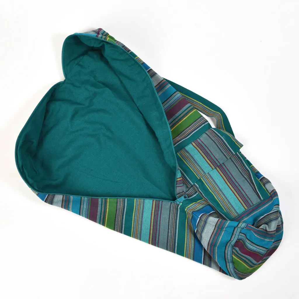 Hand Woven Yoga Bag | Quetzal Jade Stripe
