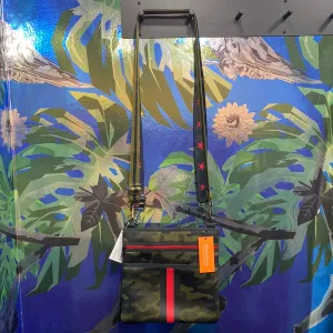 Haute Shore Camo Neoprene Crossbody Bag with Red Star Strap