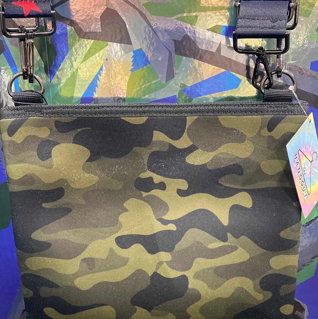 Haute Shore Camo Neoprene Crossbody Bag with Red Star Strap