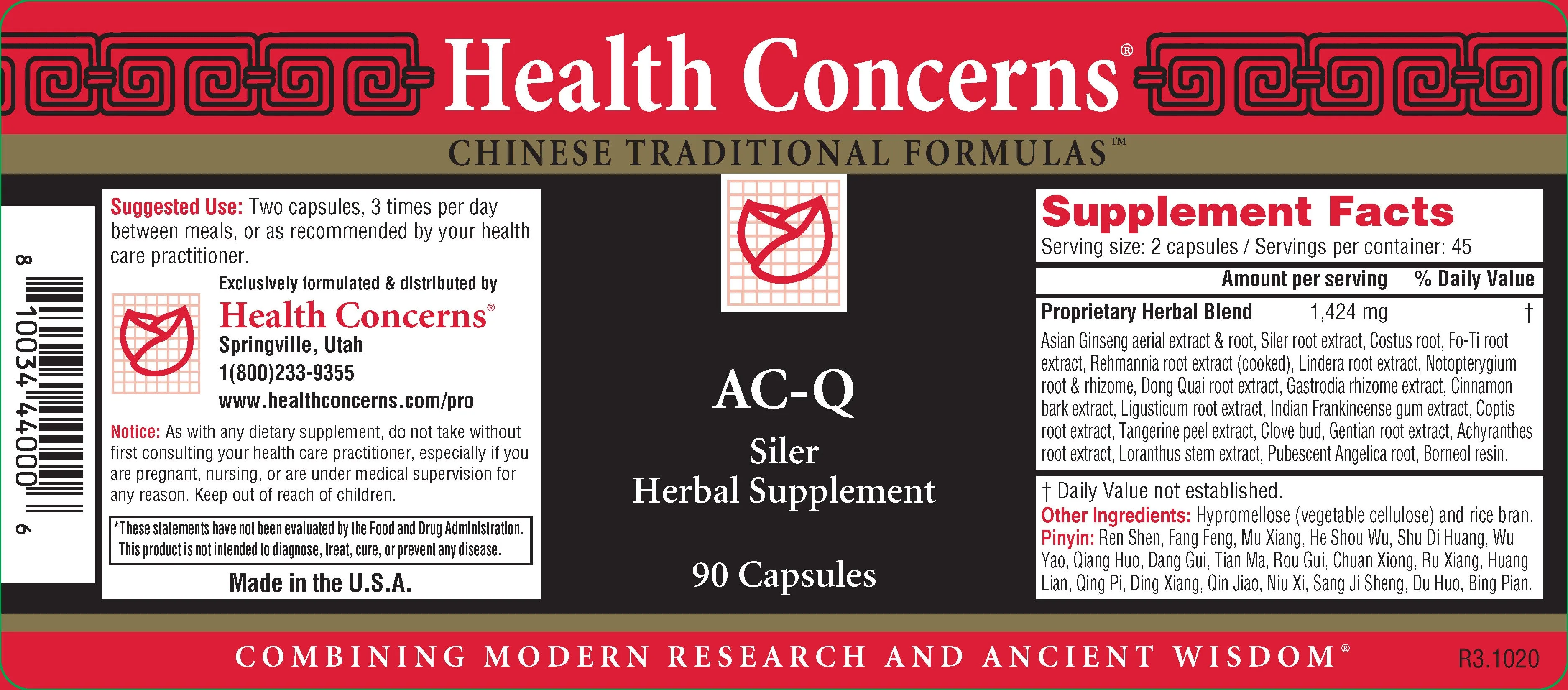 Health Concerns, AC-Q, 90 ct