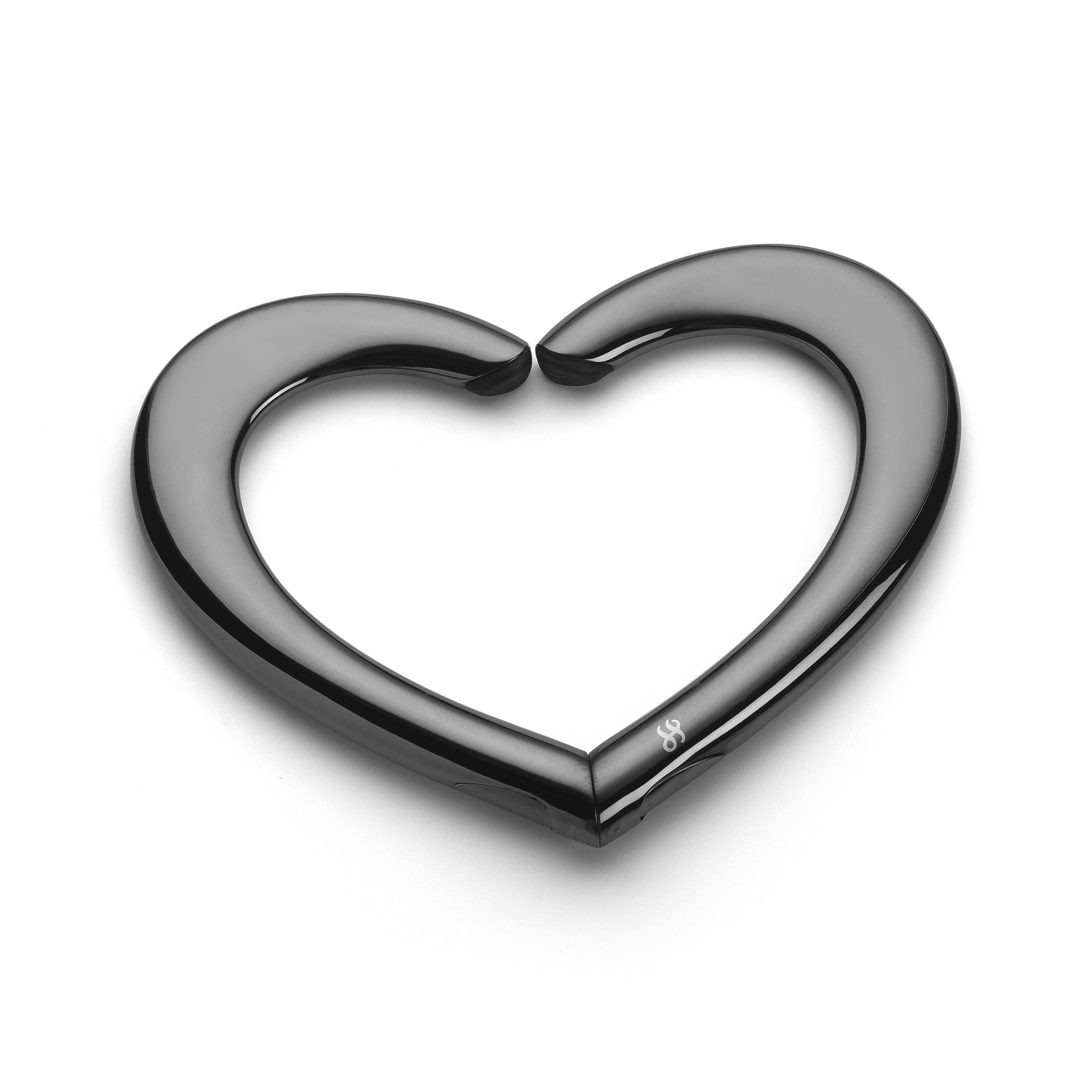 Heart purse hanger black