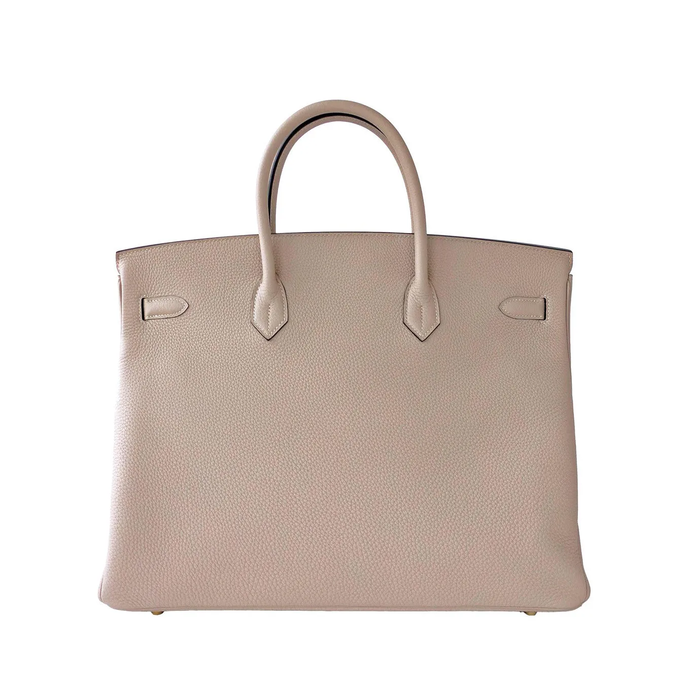 Hermes Gris Tourterelle 40cm Togo Birkin Gold GHW Tote Bag Superb