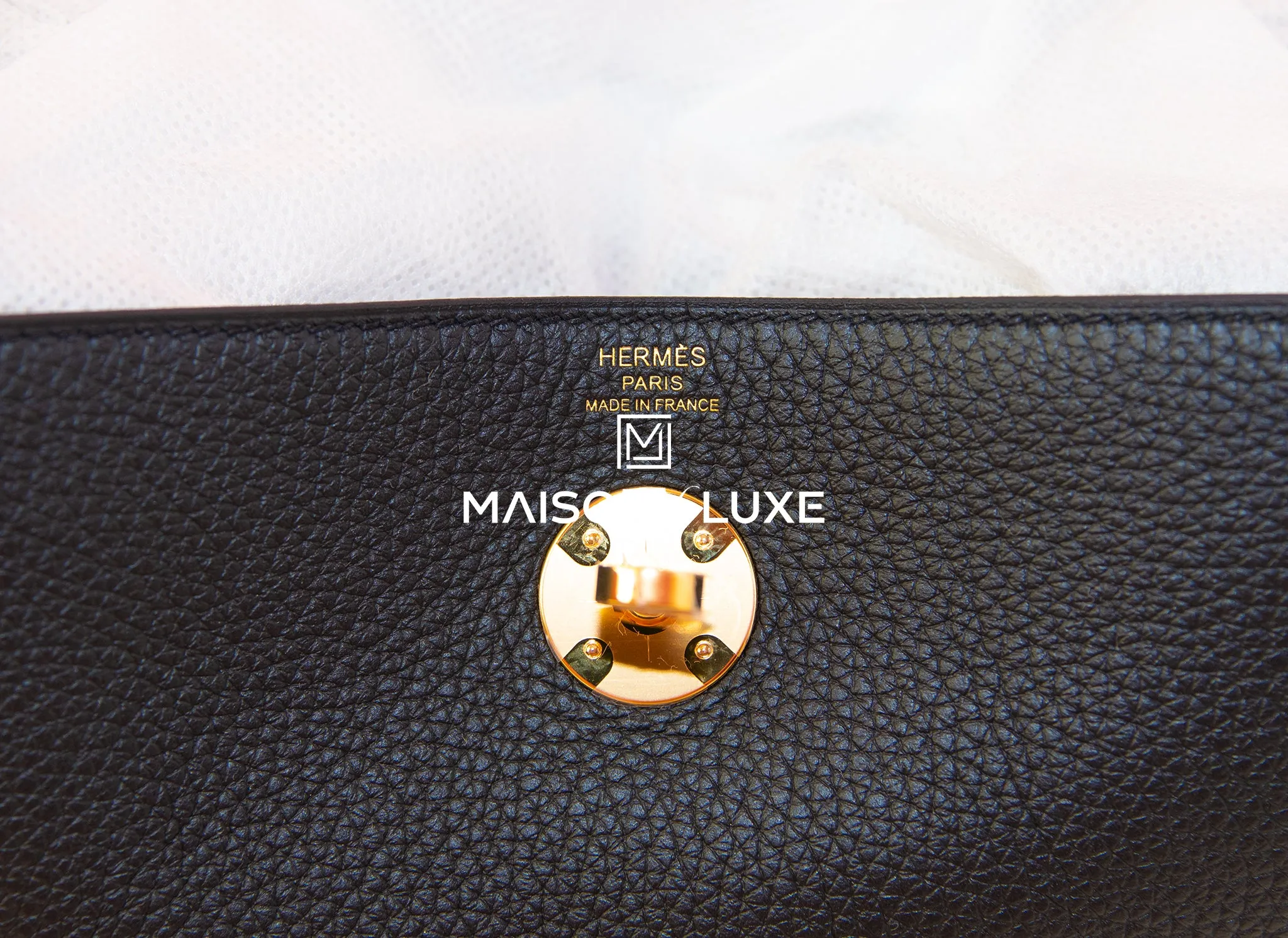 Hermes Lindy 26 Black Clemence Handbag