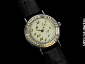 Hermes Meteore Ladies Watch - Stainless Steel & Solid 18K Gold