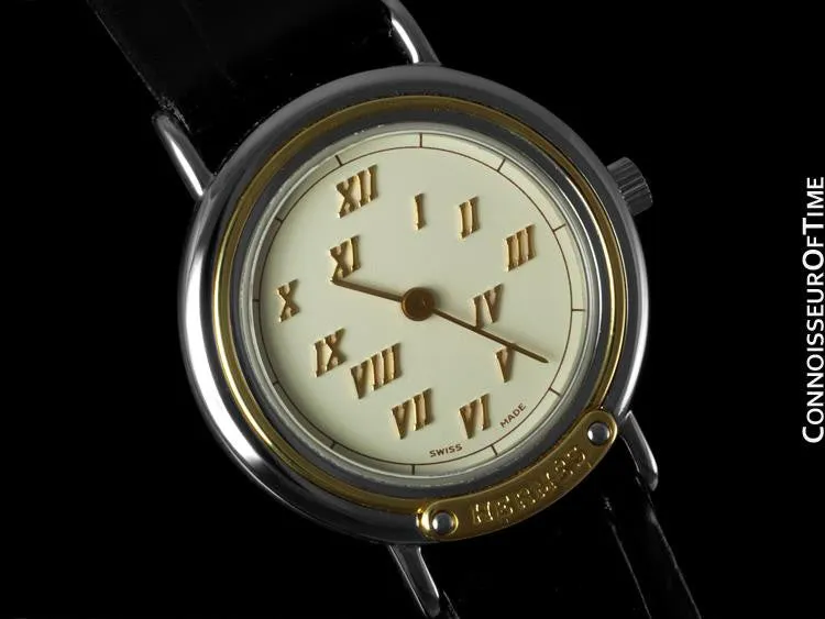Hermes Meteore Ladies Watch - Stainless Steel & Solid 18K Gold