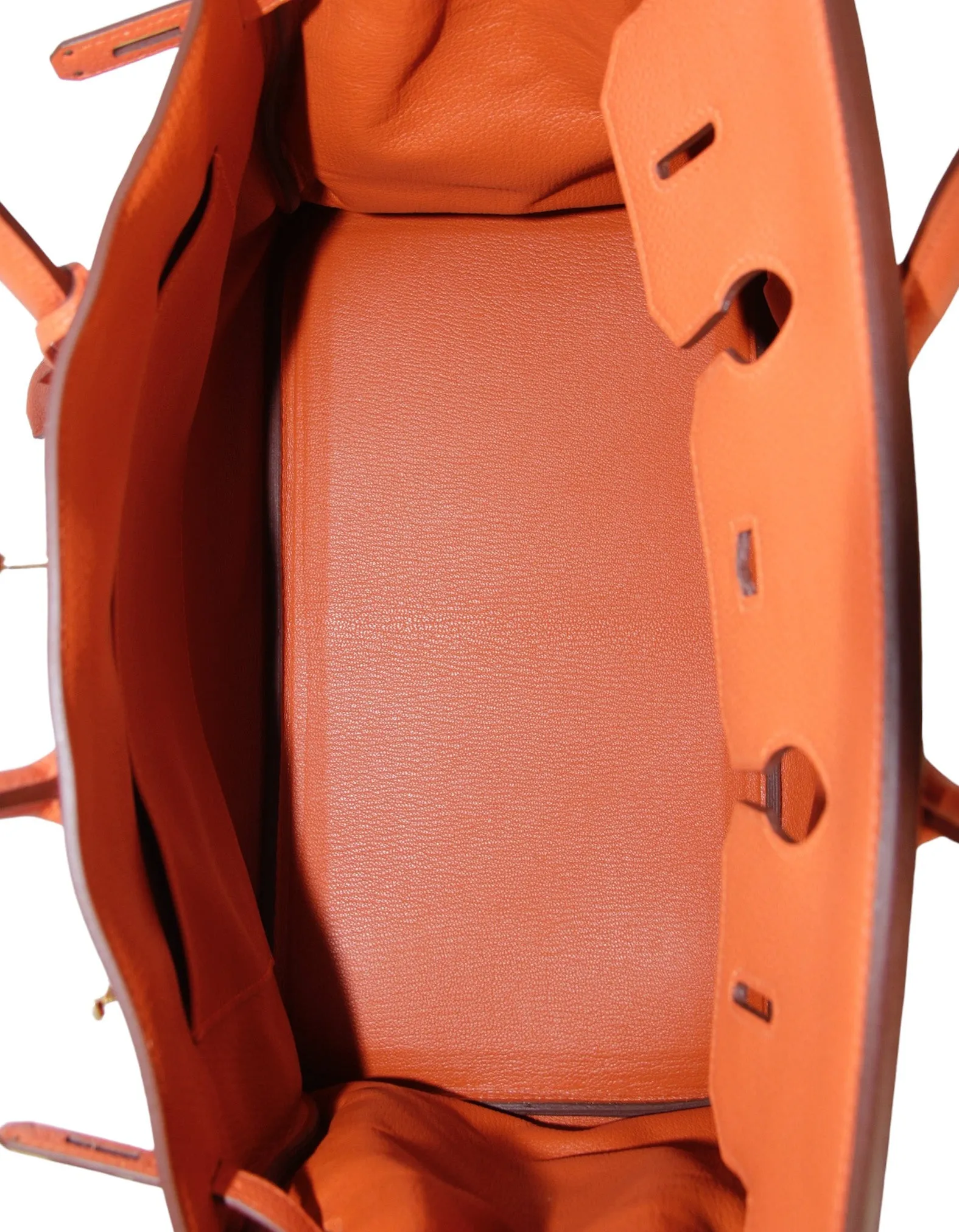 Hermes Orange Togo Leather 35cm Birkin Bag