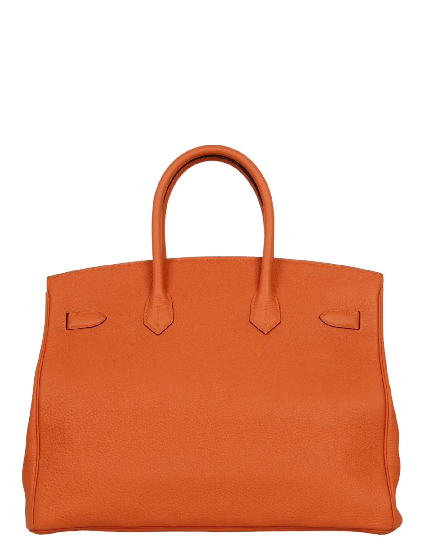 Hermes Orange Togo Leather 35cm Birkin Bag