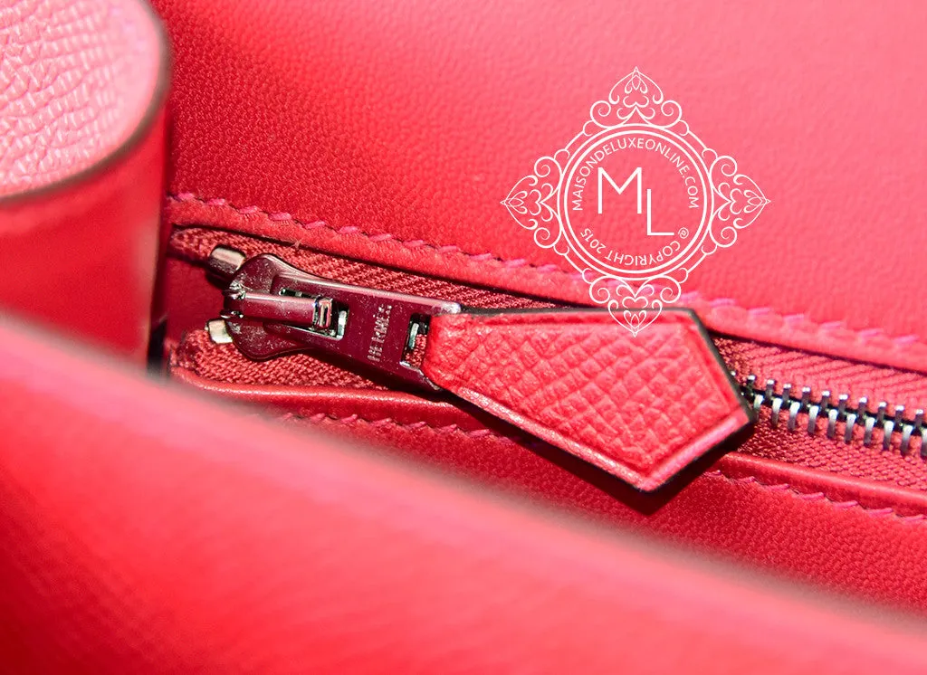 Hermes Rouge Casaque Red Epsom Constance MM 24/25 Handbag