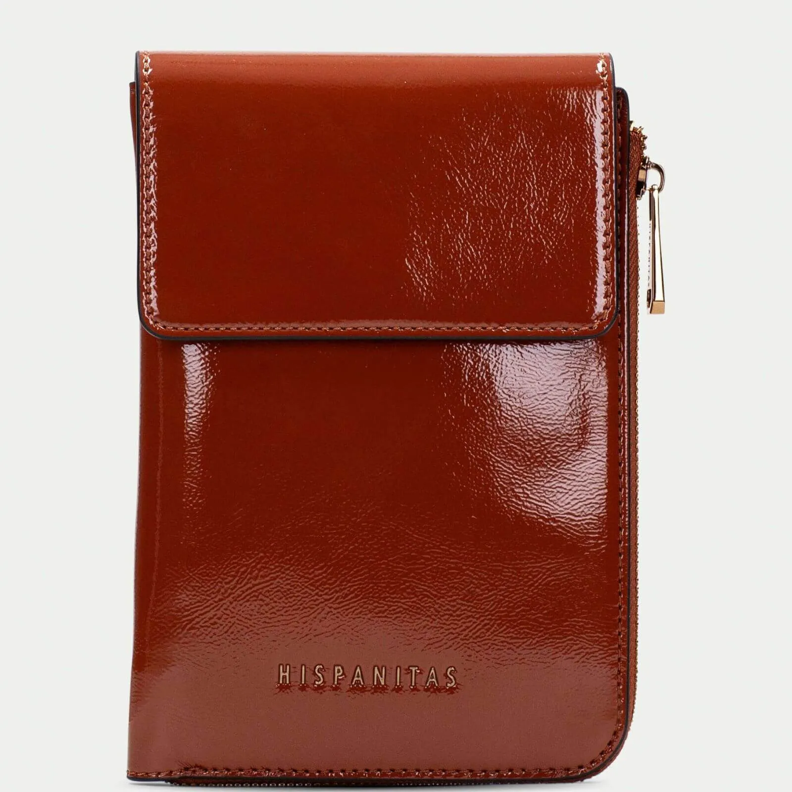 Hispanitas Tan Patent Slim Crossbody Bag