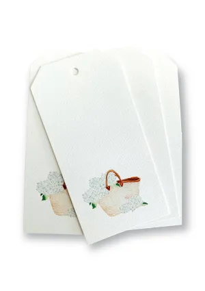 Hydrangea Market Tote Watercolor Gift Tags