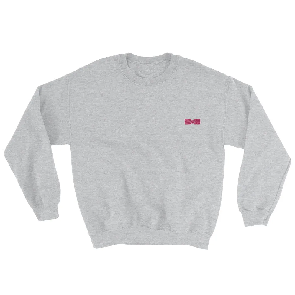 hyunee bow crewneck (white)
