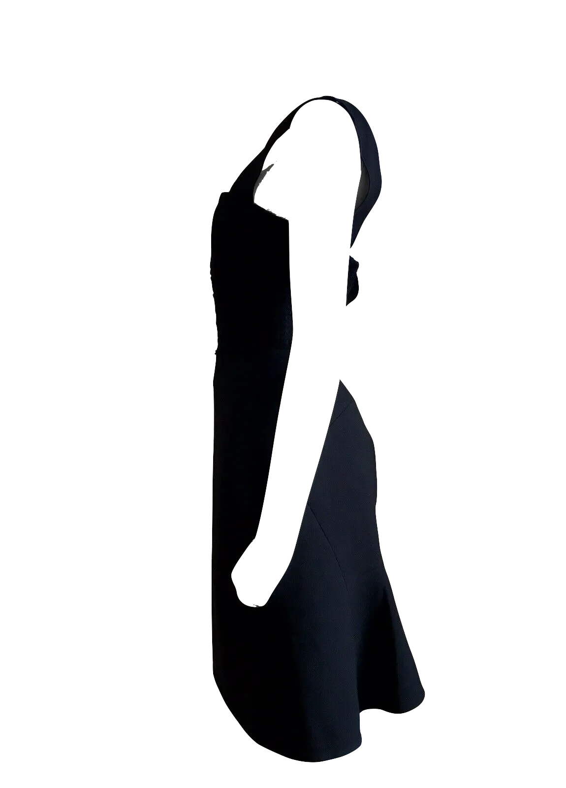 Iceberg Italy. Black Wool Corset Cocktail Dress