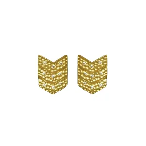 Iconography Gold Chevron Stud Earrings